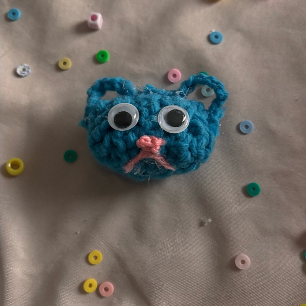 Adorable Blue Crochet Plush Toy